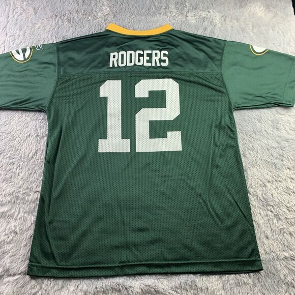 Green Bay Packers Jersey Youth Extra Large Reebok Aaron Rodgers #12 NFL Football - Picture 9 of 13